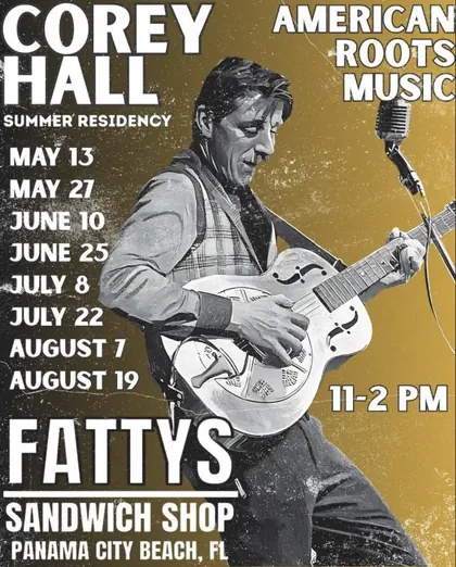 Summer residency poster for American roots music at Fatty's